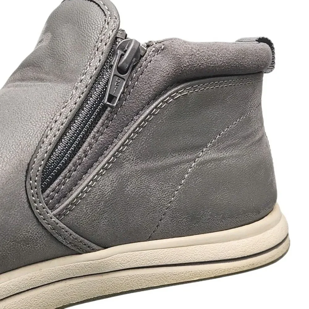Clarks Cloudsteppers Ankle Boot Shoe Breeze Clover Bootie Gray Women Sz 8.5 Zip
